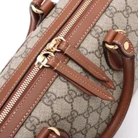 グッチ GGスプリーム PVC 2WAYハンドバッグ ベージュ 409529 WZ583814