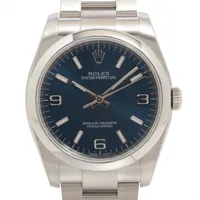 ロレックス オイスターパーペチュアル36 116000 SS SS AT 青文字盤