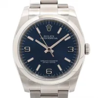 ロレックス オイスターパーペチュアル36 116000 SS SS AT 青文字盤