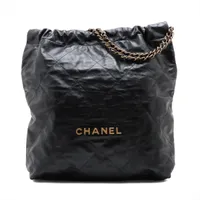 シャネル シャネル22 ラージ シャイニーカーフスキン チェーン