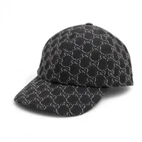 ヴィトン M76581 モノグラムシャドウ AL0261 キャップ レザー ブラック