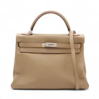 エルメス ケリー32 トリヨンクレマンス ブラウン ゴールド金具 □A