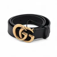 グッチ 414516 GGマーモント ベルト 80 レザー ブラック A4046785