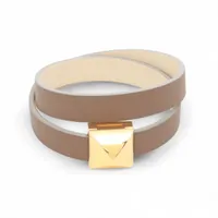 エルメス グレナン ドゥブルトゥール ブレスレット GP×革 エトゥープ