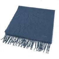 エルメス マフラー カシミヤ イエロー×ネイビー AP059711｜中古