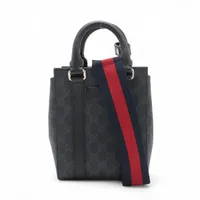 【美品】GUCCI PVC レザー ハンドバッグ GGスプリーム イタリア製 GUCCI ［飯能本店］GUCCI グッチ GG スプリーム ミニ ボストン