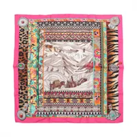 未使用【エルメス】希少　カレ　90 マハラニの庭　シルク　大判　スカーフ エルメス カレ90 LE JARDIN DE LA MAHARANI マハラニの庭 スカーフ