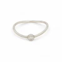 ティファニー ウェーブ シングルロウ ダイヤ リング Pt950 1.5g