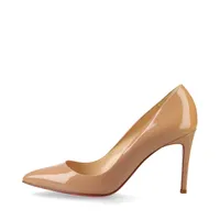 クリスチャンルブタン サテン×レース オープントゥパンプス 36