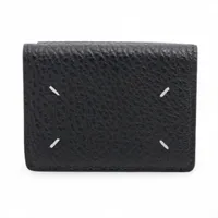 メゾンマルジェラ 4ステッチ レザー マネークリップ ブラック