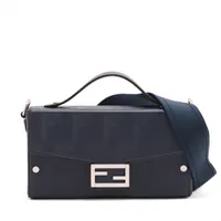 フェンディ ズッカ ソフトトランク バゲット レザー 2WAYハンドバッグ