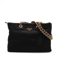 プラダ ヴィッテロダイノ レザー トートバッグ ブラック A3030725