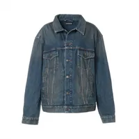 バレンシアガ 21年 コットン デニムジャケット 36 メンズ ピンク