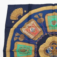 未使用保管品 エルメス カレ90 POSTE ET CAVALERIE スカーフ HERMES 超美品 エルメス Poste et Cavalerie サーベル飾り袋 カレ90