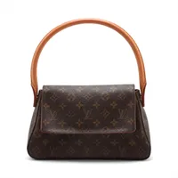 ヴィトン モノグラム ミニルーピング M51147 ブラウン