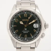 セイコー プロスペックス アルピニスト SBDC091 SS×革 AT グリーン文字