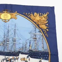 エルメス カレ90 MARINE ET CAVALERIE 海と騎兵隊 スカーフ シルク