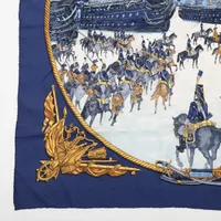 エルメス カレ90 MARINE ET CAVALERIE 海と騎兵隊 スカーフ シルク