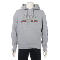 グッチ ナイロン パーカー 50 メンズ ブラウン GGロゴ総柄 テディベア