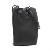 ザロウ ブルス レザー ショルダーバッグ ブラック フォンケース