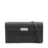 エルメス ケリーウォレット トゥーゴー ヴォーエプソン ブラック シルバー金具 W:2024年