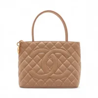 シャネル 復刻 キャビアスキン トートバッグ ベージュ ゴールド金具 7