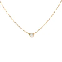 ティファニー バイザヤード 11P ダイヤ ネックレス 750(YG) 3.5g 直径