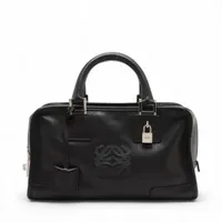 ロエベ アマソナ28 レザー ハンドバッグ ブラック A4052182｜中古