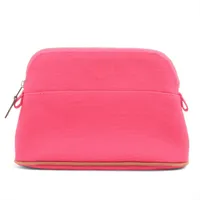 本日限定価格！HERMES ピンク キャンバスポーチ ブリッド ア ブラック PM ヴァニティポーチ ハイビスカス ピンク