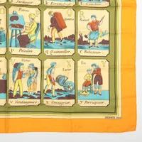 エルメススカーフ カレ90/柄名:仕事のいろは エルメス カレ90 L'ALPHABET DES METIERS 仕事のいろは スカーフ