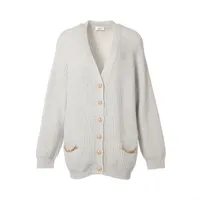 セリーヌ エディ期 カシミヤ カーディガン XS レディース グレー