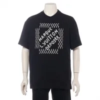 ヴィトン 24SS コットン ポロシャツ L メンズ ブラック RM241 コットン