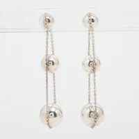 ティファニー バイザヤード ドロップ ダイヤ ピアス Pt950 2.0g 直径約