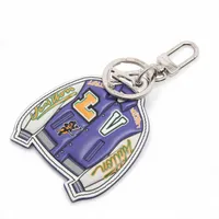 ロエベ ブレイデッド ストラップ チャーム GP×革 パープル A2734607