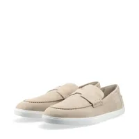 エルメス ジョブ 25AW スエード スリッポン 41 メンズ ベージュ Hロゴ