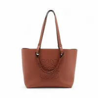 ロエベ アナグラム レザー 2WAYトートバッグ ブラウン A4053009｜中古