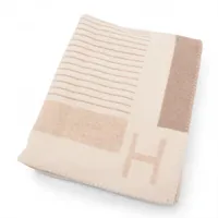 グッチ GGビー ハチ ブランケット ウール×シルク×カシミヤ ブラウン