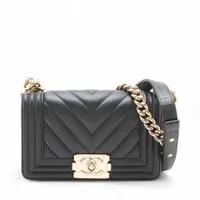 シャネル ボーイシャネル25 ラムスキンxキャビアスキン チェーン