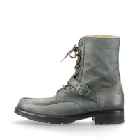 フェラガモ レザー×スエード チャッカブーツ 6 メンズ ネイビー 色ムラ