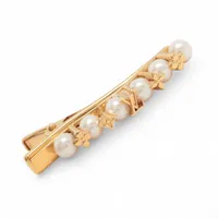 エルメス アイリーン バレッタ メタル×GP ゴールド×シルバー ヘア