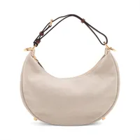 フェンディ ズッキーノ キャンバス×レザー ショルダーバッグ ピンク