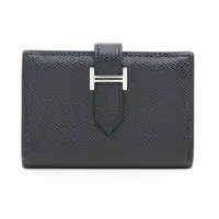 エルメス アニマル レザー コインケース グレー シルバー金具 刻印