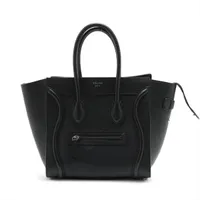 セリーヌ ラゲージ マイクロショッパー レザー ハンドバッグ