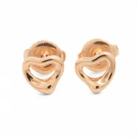 ティファニー ビーン ピアス 750(YG) 4.4g ポスト歪み 刻印かすれ