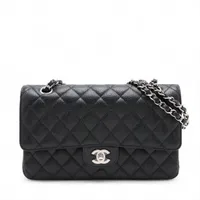 シャネル マトラッセ25 キャビアスキン ダブルフラップ ダブルチェーン