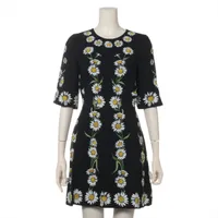 レオナール シルク ワンピース サイズ不明 レディース ブラック jersey