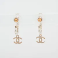 シャネル ココマーク A20C ピアス(両耳用) GP×パール ゴールド