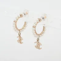 シャネル ココマーク A20C ピアス(両耳用) GP×パール ゴールド