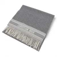 ディオール 01CDO309I093 オブリーク マフラー カシミヤ グレー