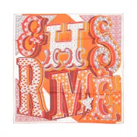 HERMESエルメス　スカーフ　カレ90 EQUATEUR 赤道直下 エルメス カレ90 EQUATEUR 赤道直下 スカーフ シルク ピンク WZ437891